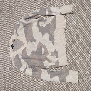 FATE distressed camo sweater
